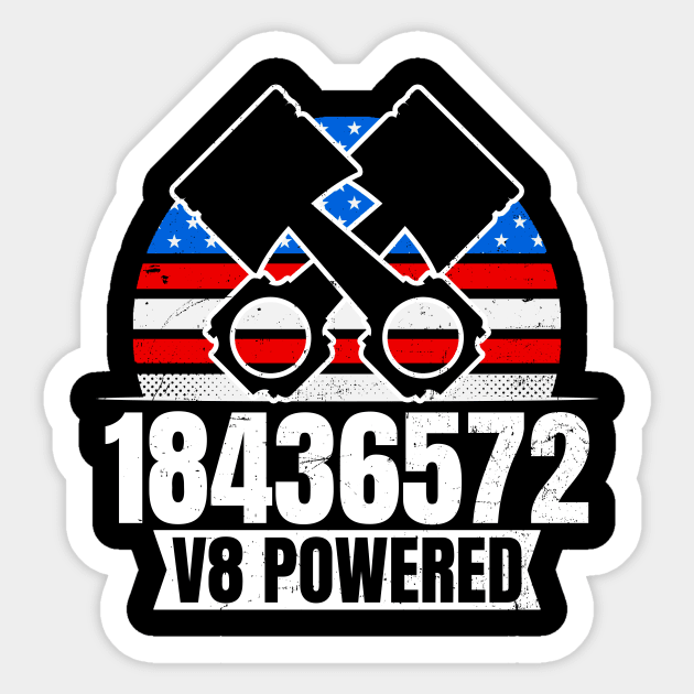 V8 Engine Shirt | American 18436572 Powered Gift Sticker by Gawkclothing
